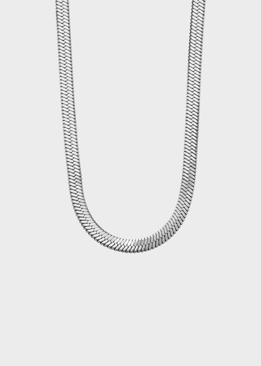 Collana girocollo Chunky catena snake piatta
