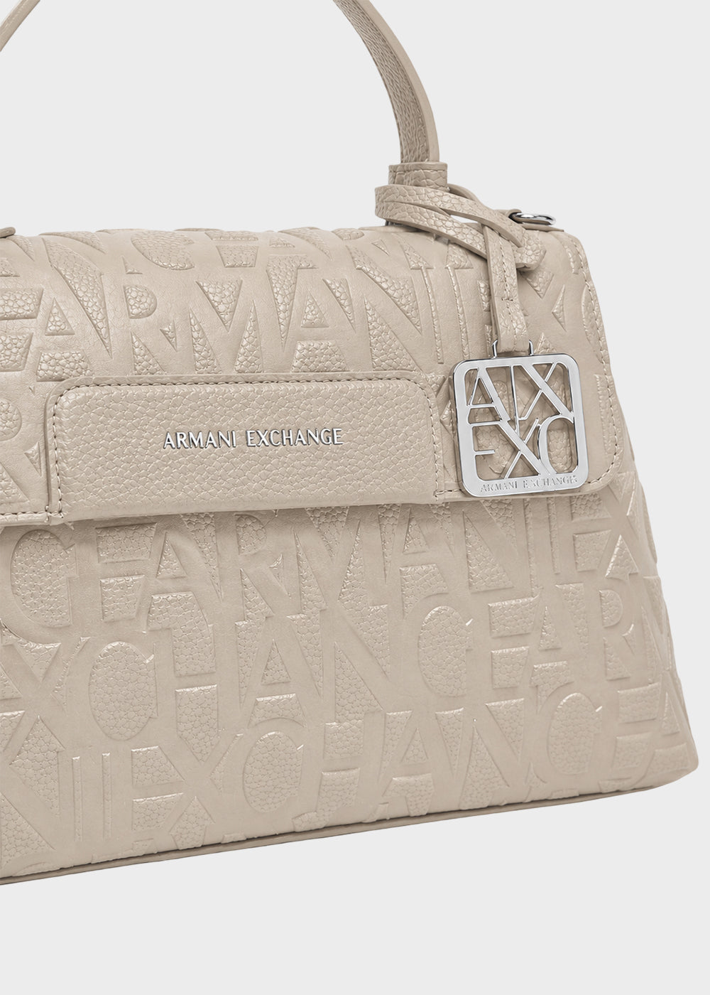 Borsa a mano con tracolla Liz Pebble con logo all over-3
