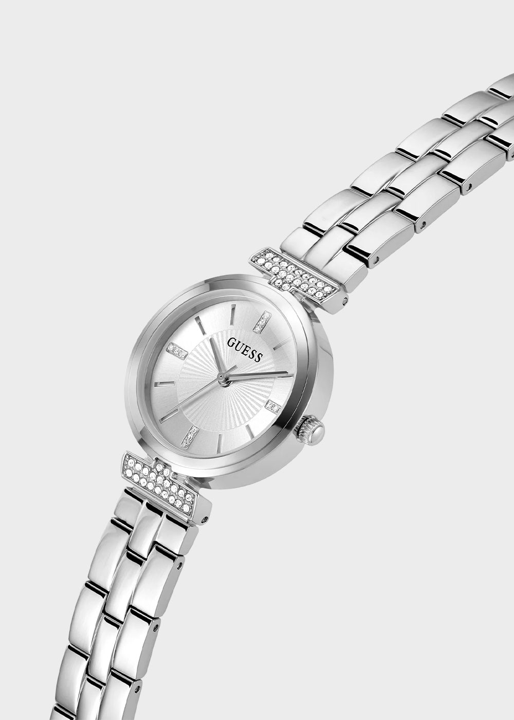 Orologio con pietre 28MM Silver Dial-3