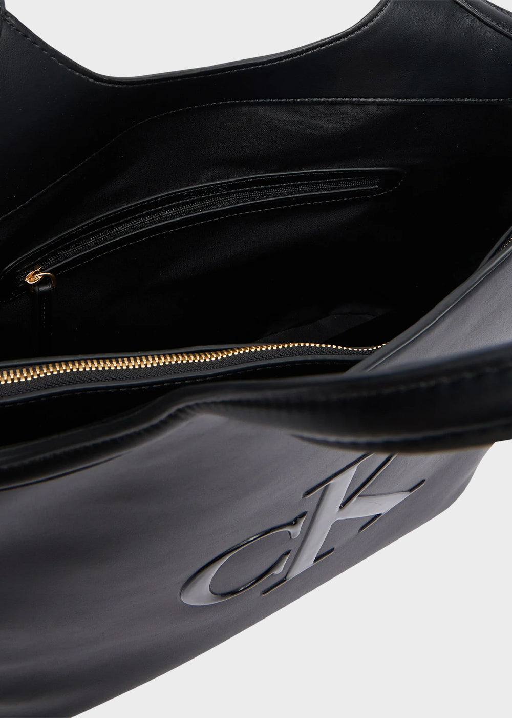 Borsa a spalla CK Shopper con logo frontale-5