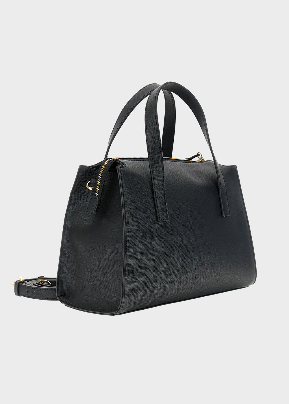Borsa a mano con tracolla e tasca frontale-3