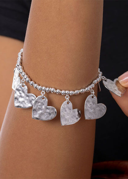 Beaten Hearts Elastic Bracelet
