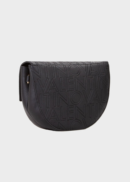 Borsa con tracolla Pansy e logo in rilievo all over