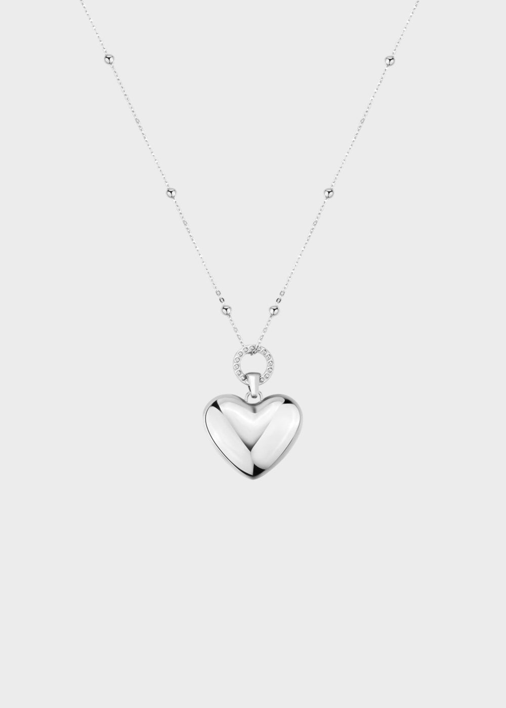 Collana Stellar in acciaio con pendente a forma di cuore
