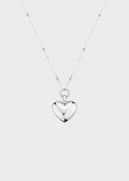 Collana Stellar in acciaio con pendente a forma di cuore