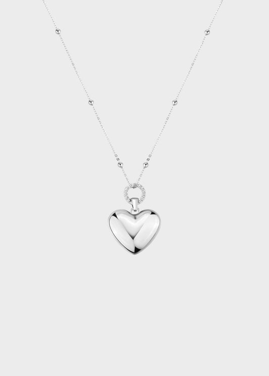 Collana Stellar in acciaio con pendente a forma di cuore