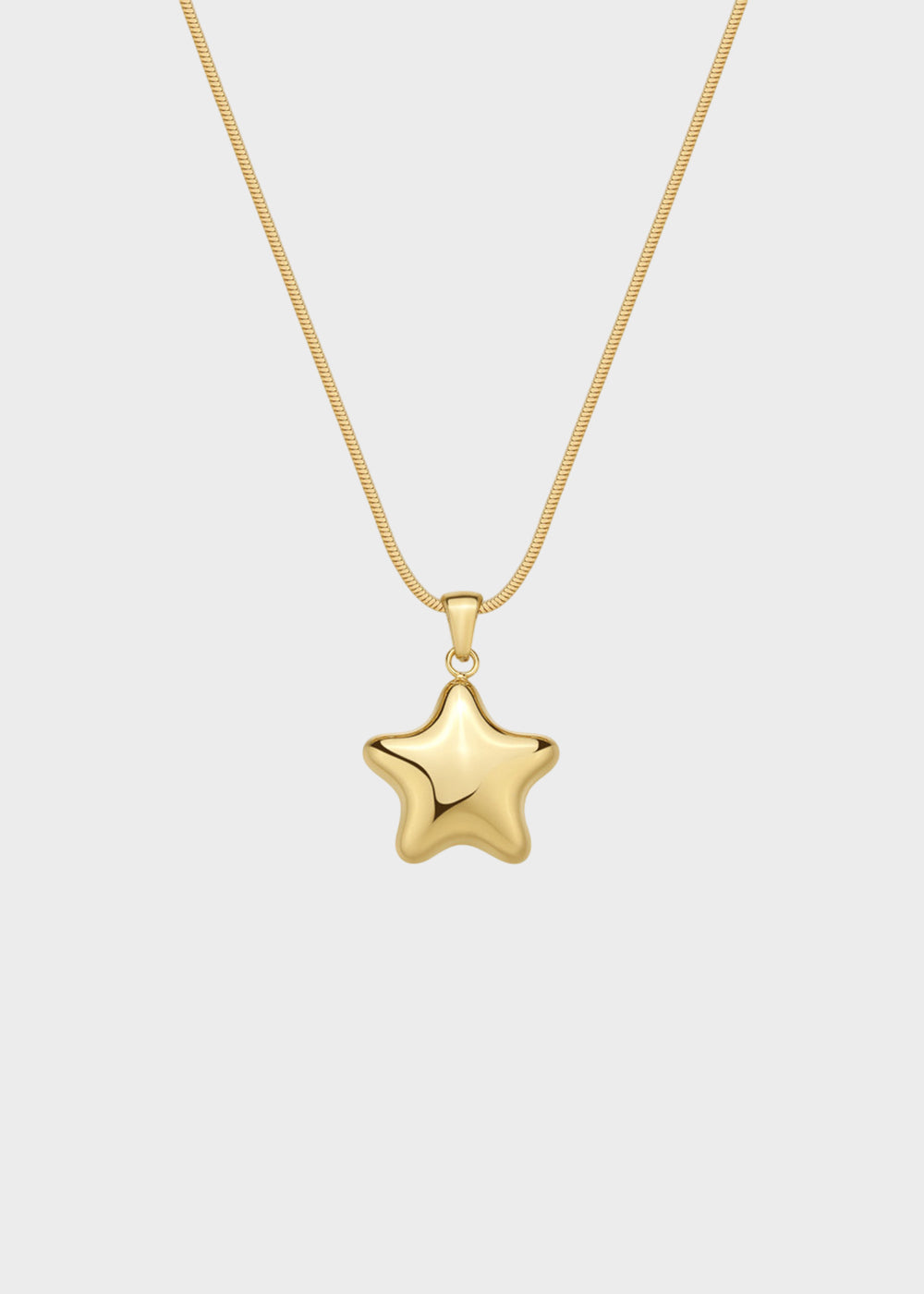 Collana Stellar in acciaio con finitura pvd oro 14K e pendente a forma di stella