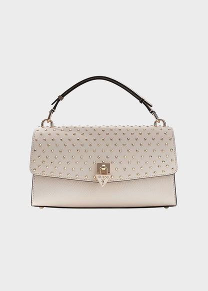 Borsa a mano con tracolla Patsie con borchie