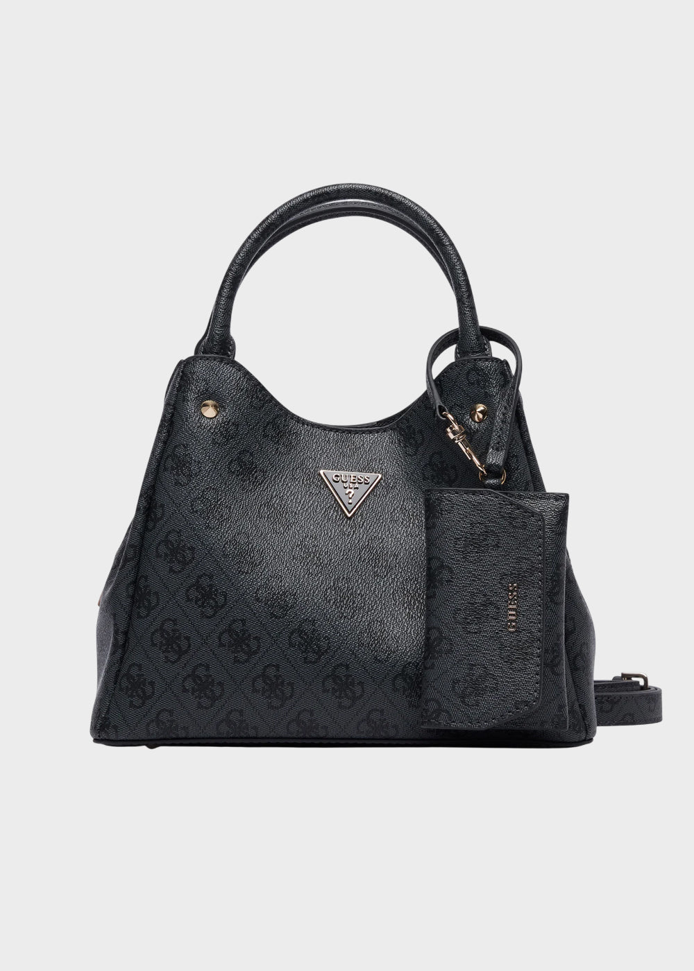 Borsa a mano Lorella Logo con tracolla e charm con logo all over