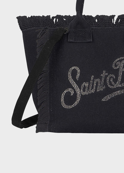 Borsa da mare media Colette Strass con tracolla, in canvas