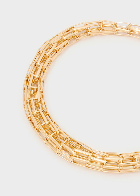 Collana Ludo in maglia tubolare over