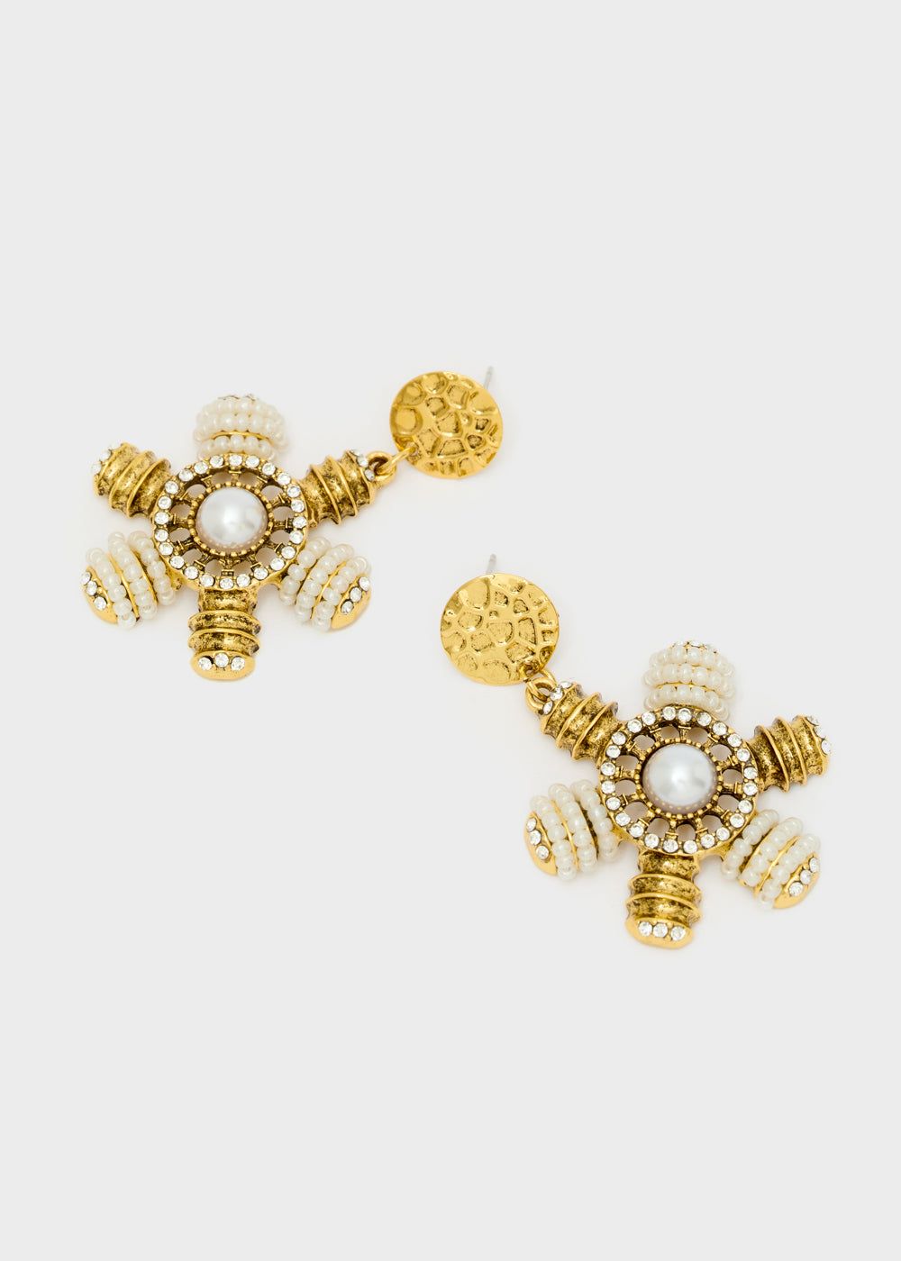 Orecchini Elis con fiore pendente e pietre