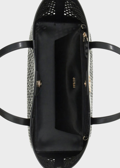 Borsa a spalla grande Letty, forata con pochette interna