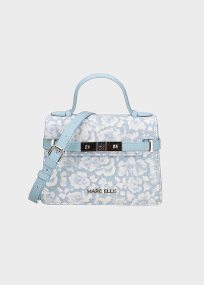 Borsa a mano con tracolla Around S in effetto denim