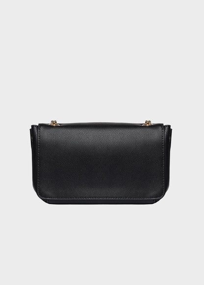 Borsa a tracolla Victoria M GR con pattina e logo metallico