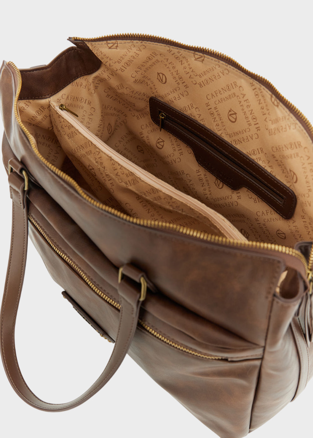 Borsa da spalla con zip frontale-4