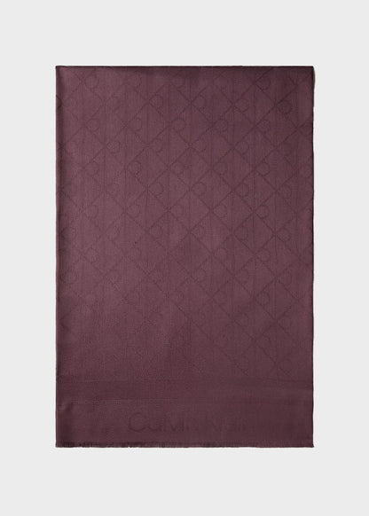 Sciarpa morbida con logo tono su tono