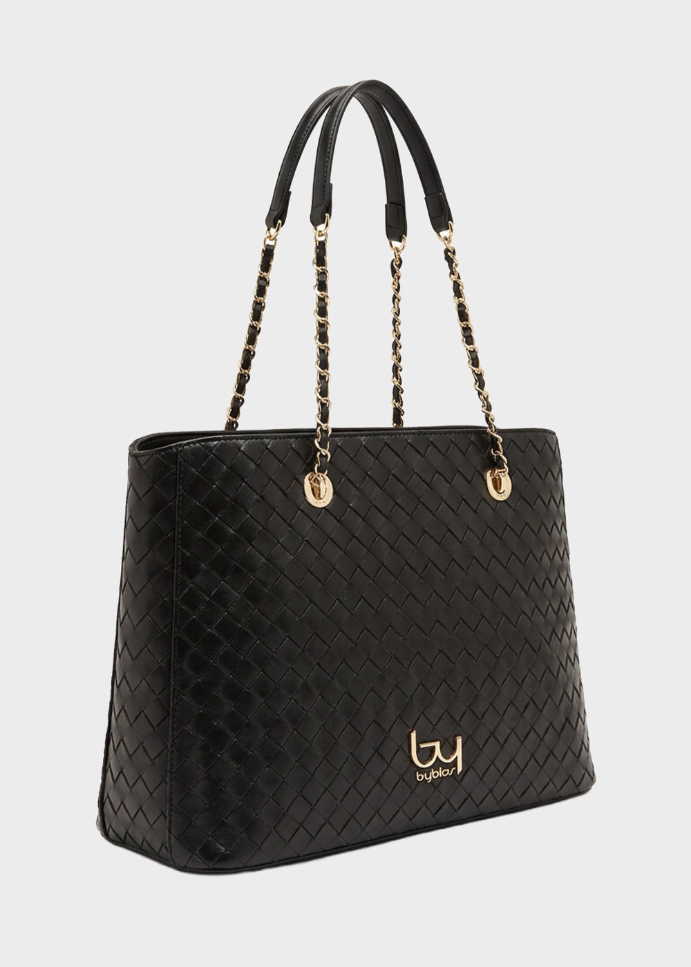 Borsa a spalla Desire con effetto intreccio-2