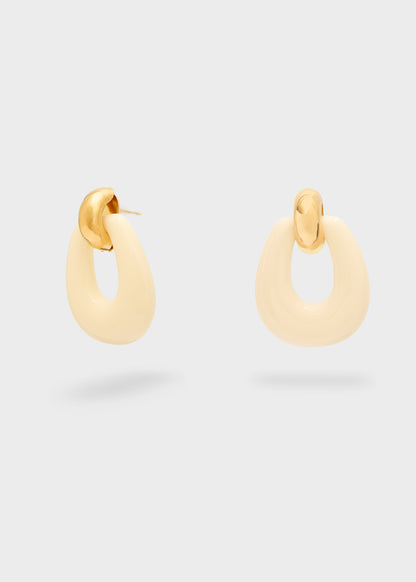 Nina Oval Stainless Steel Earrings