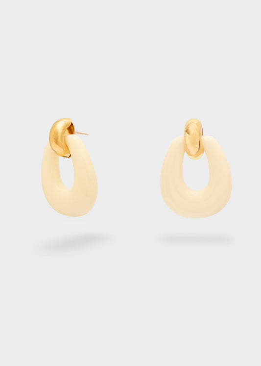 Nina Oval Stainless Steel Earrings