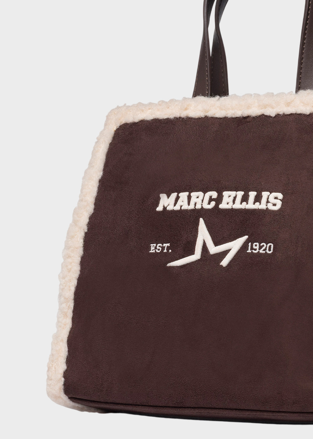 Borsa a mano Buby Buckskin M con dettagli effetto lana e tracolla-2