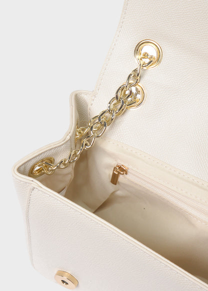 Borsa a tracolla Victoria M GR con pattina e logo metallico