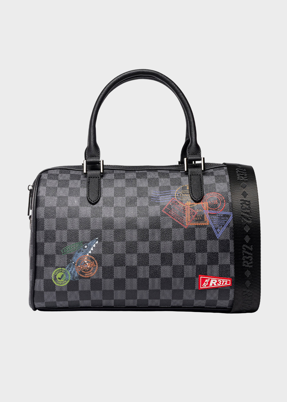 Borsa a mano con tracolla e trama a scacchi, "Limited Edition"