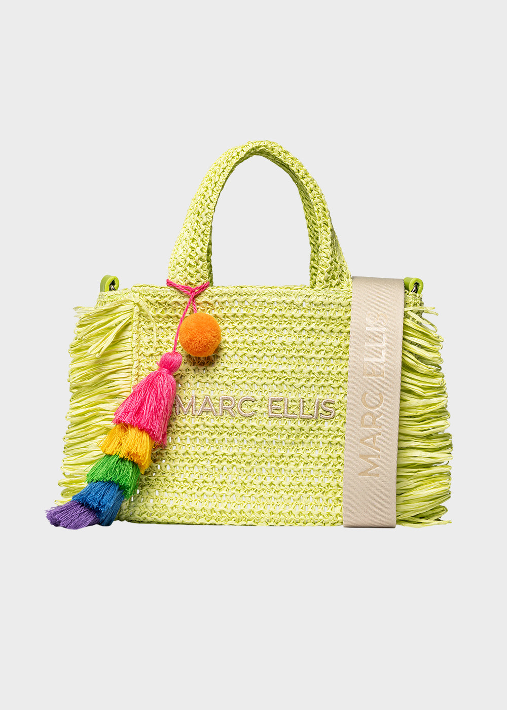 Borsa da Mare piccola Buby S.Claire S in effetto rafia, con tracolla