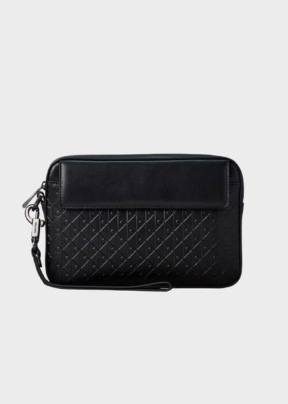 Pochette con emblem logo all-over