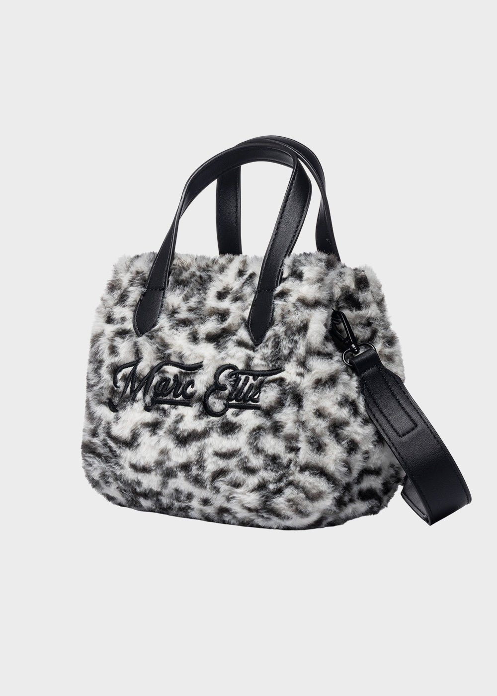 Borsa a mano Buby Lynx S animalier con tracolla, in effetto pelliccia-2