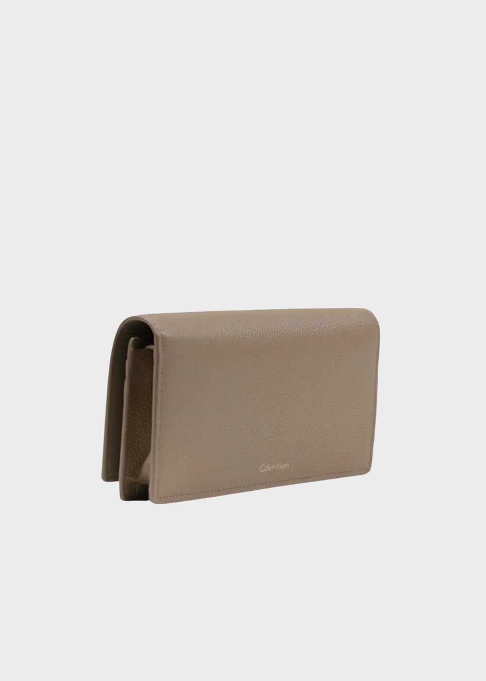Portafogli con pattina, zip interna e logo metallico