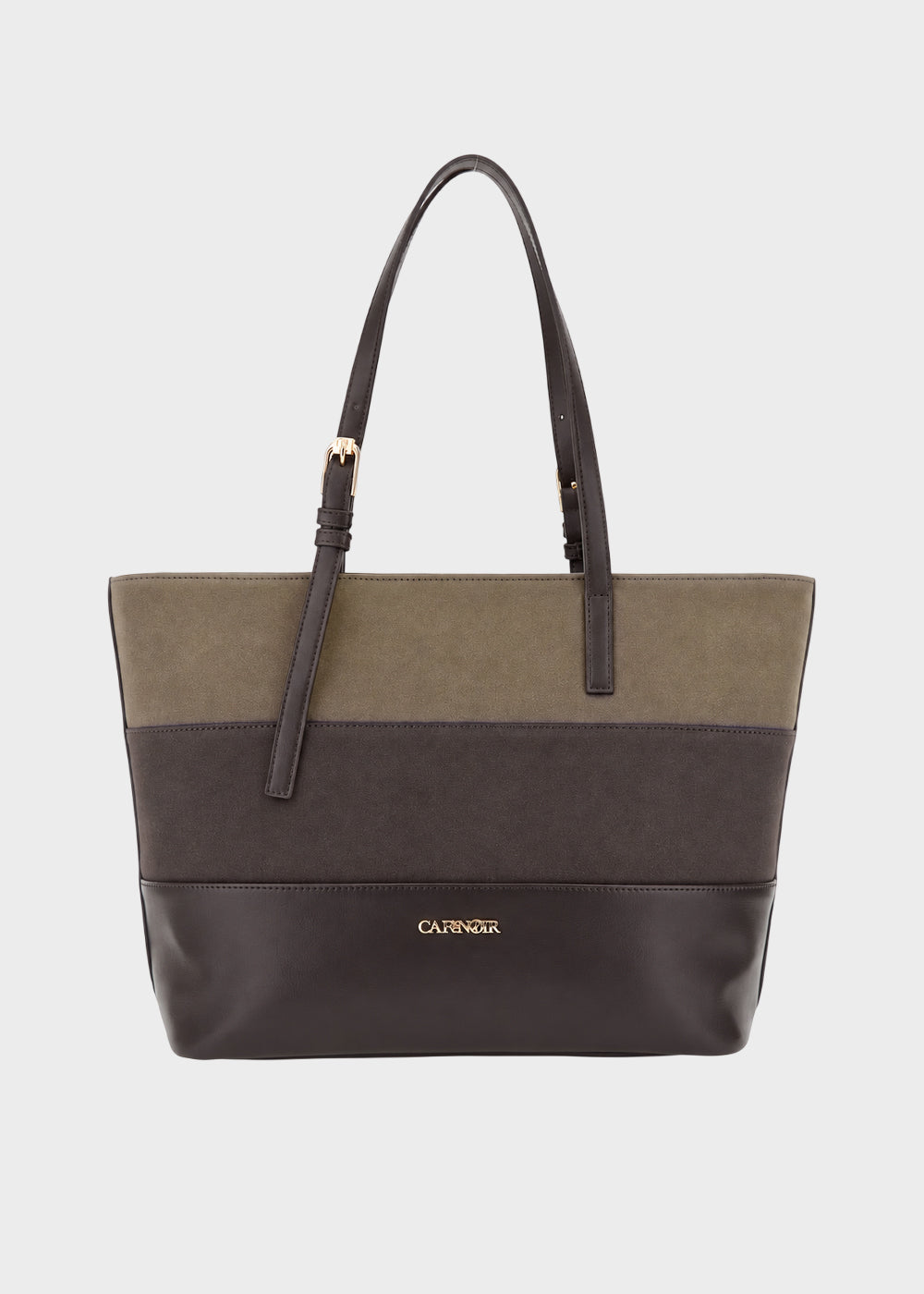 Borsa da spalla effetto camoscio a righe degradè