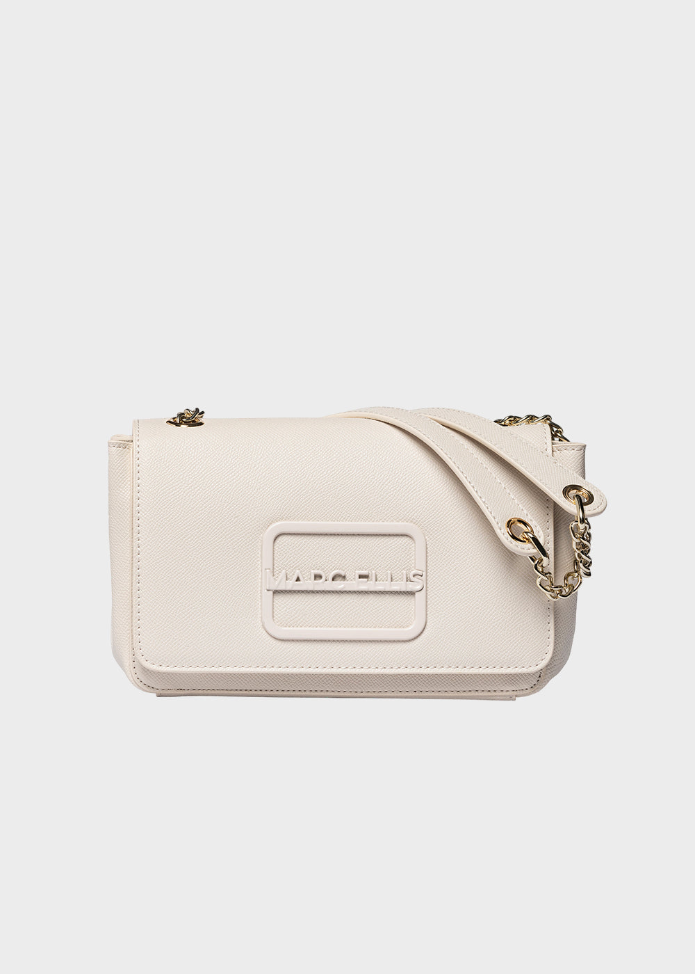 Borsa a tracolla Victoria M GR con pattina e logo metallico