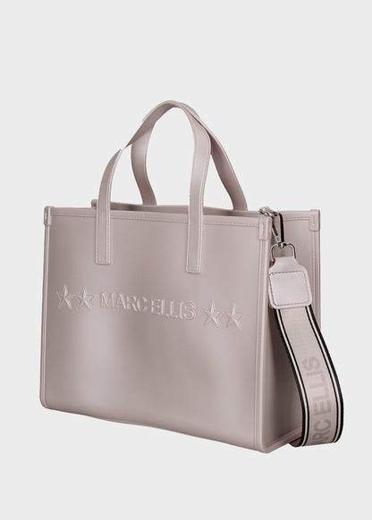 Flat Go handbag with shoulder strap and removable clutch