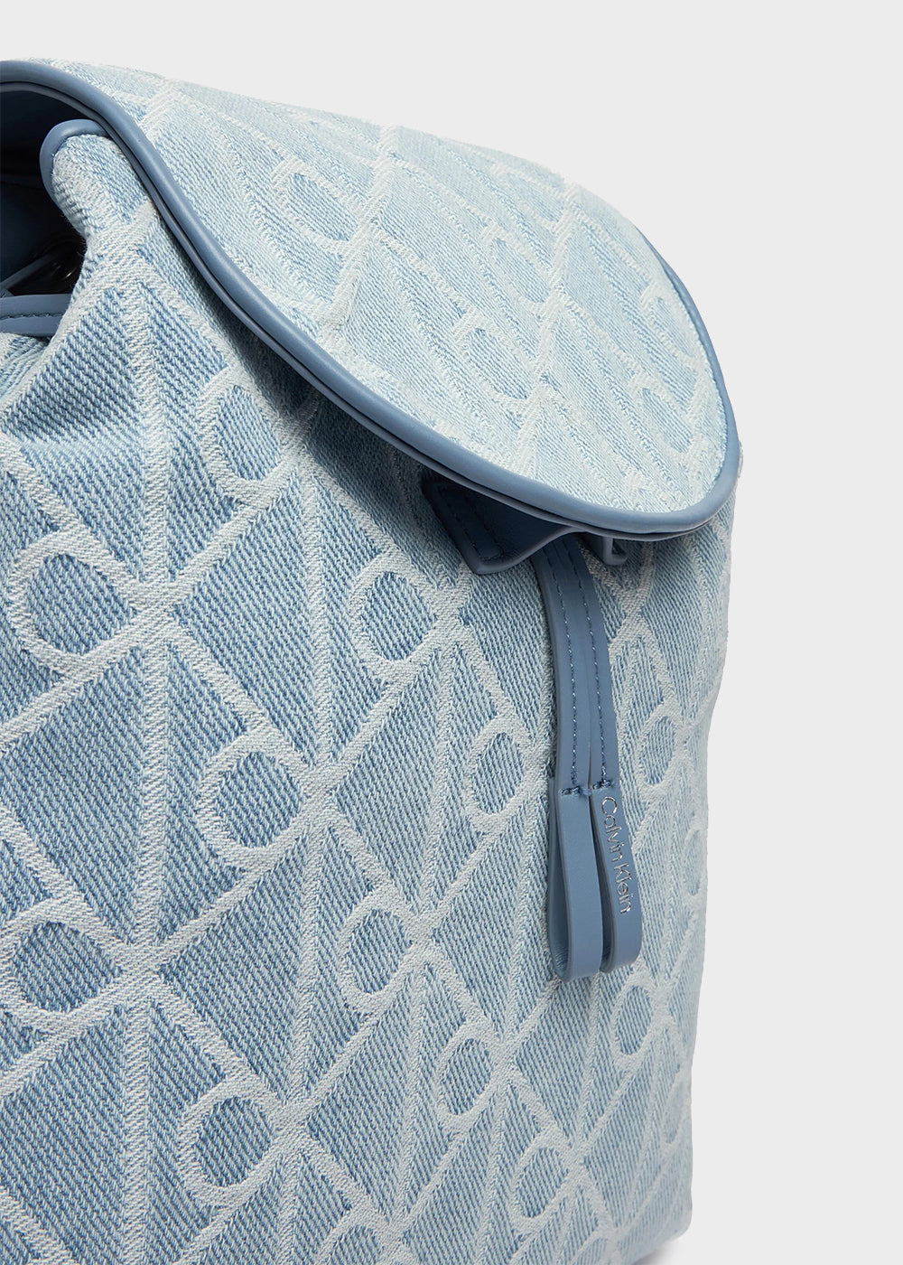 Zaino denim in jacquard con logo