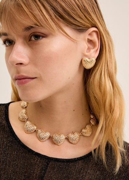 Hammered Heart Necklace