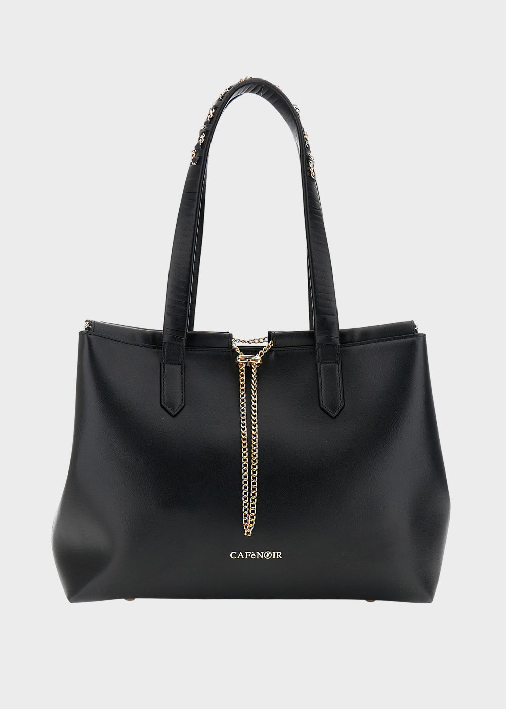 Borsa da spalla con logo e catenina pendente