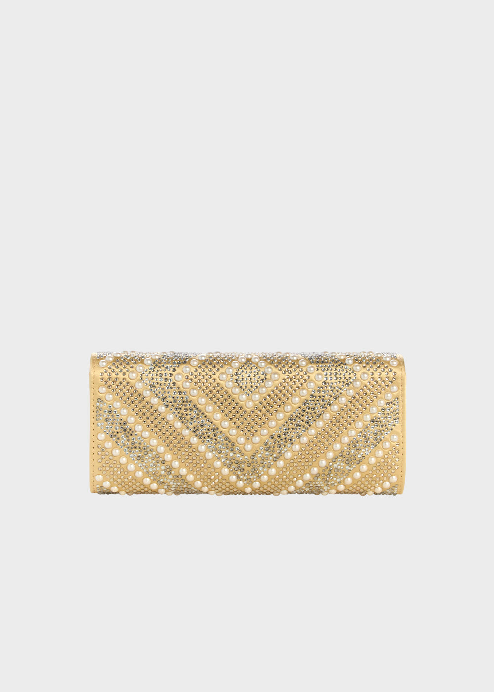 Pochette gioiello Elsie con strass e perline, con tracolla da spalla-3