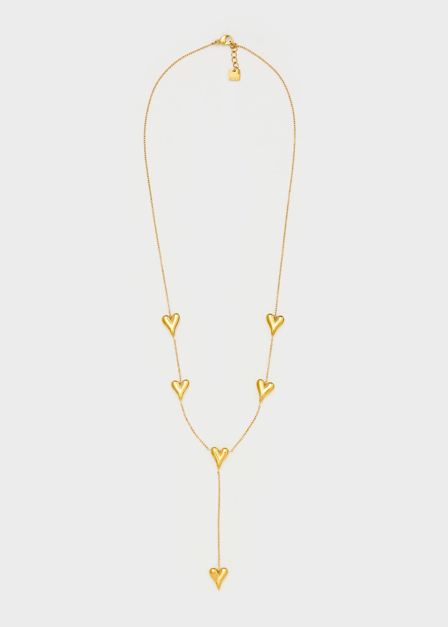 Collana sottile con elementi Cuore in acciaio