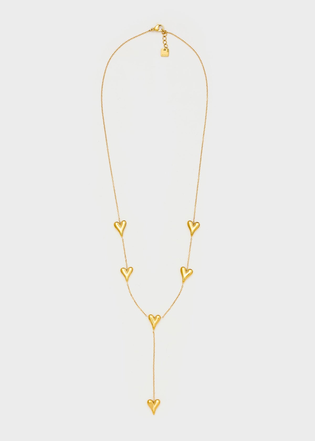Collana sottile con elementi Cuore in acciaio