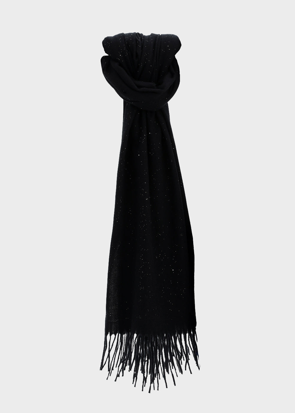 Sciarpa con strass e frange