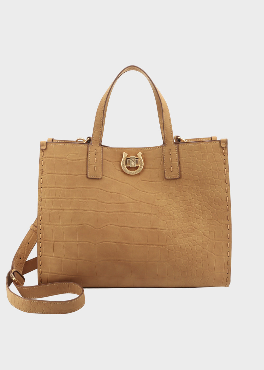 Borsa a mano Middleton D. con tracolla e borsa interna, effetto Croco