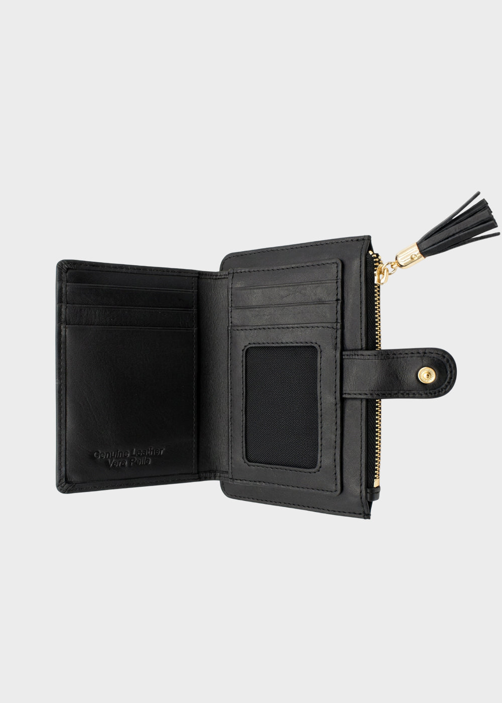 Portacarte con portamonete Wallet SA in vera pelle-3