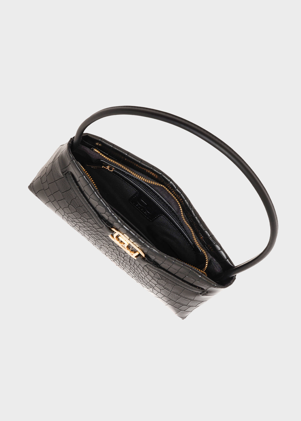 Borsa piccola a spalla Tenderness effetto coccodrillo-3