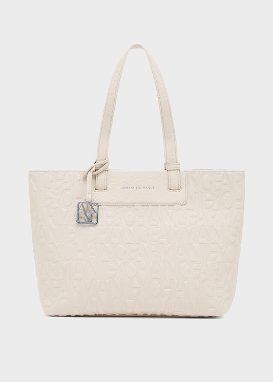Liz Pebble M shopping bag with all-over logo