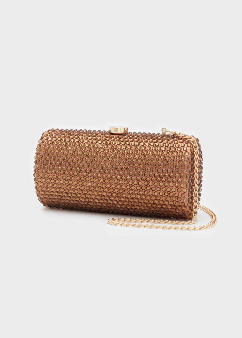 CLUTCH RUBINO CON PIETRE BRONZO