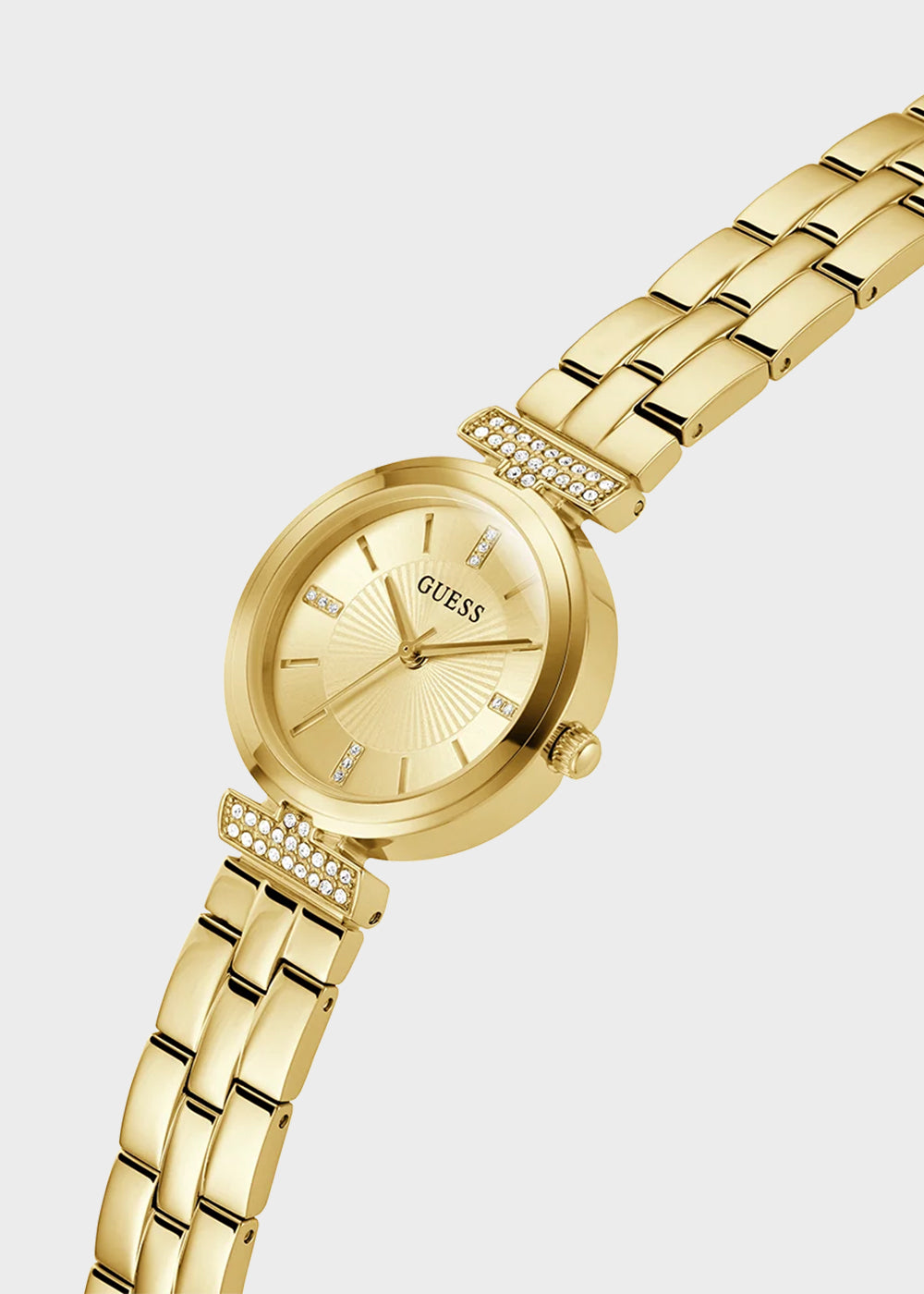 Orologio con pietre 28MM Gold Dial-3