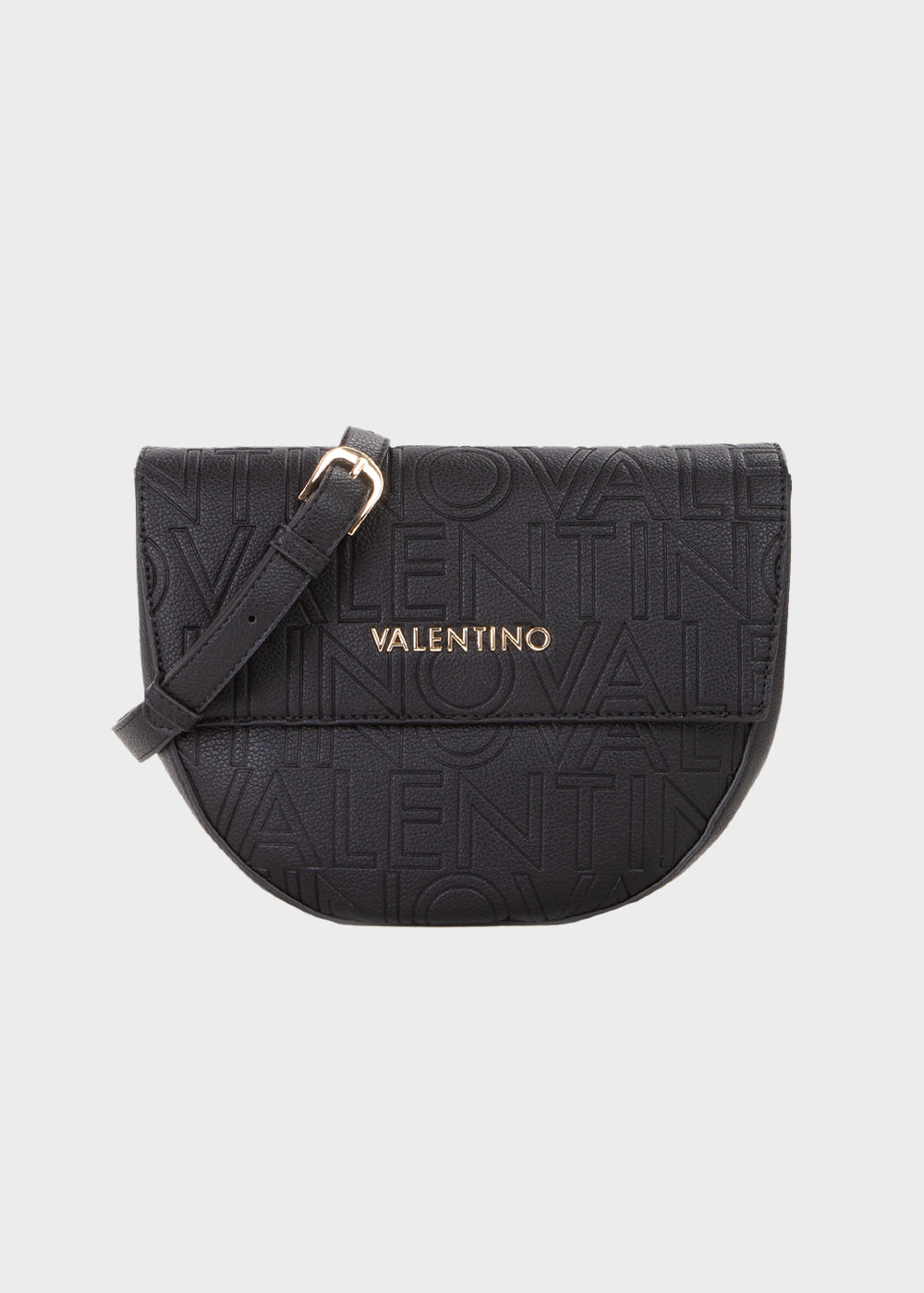 Borsa con tracolla Pansy e logo in rilievo all over