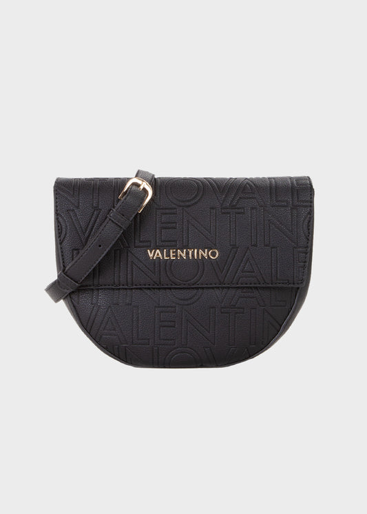 Borsa con tracolla Pansy e logo in rilievo all over