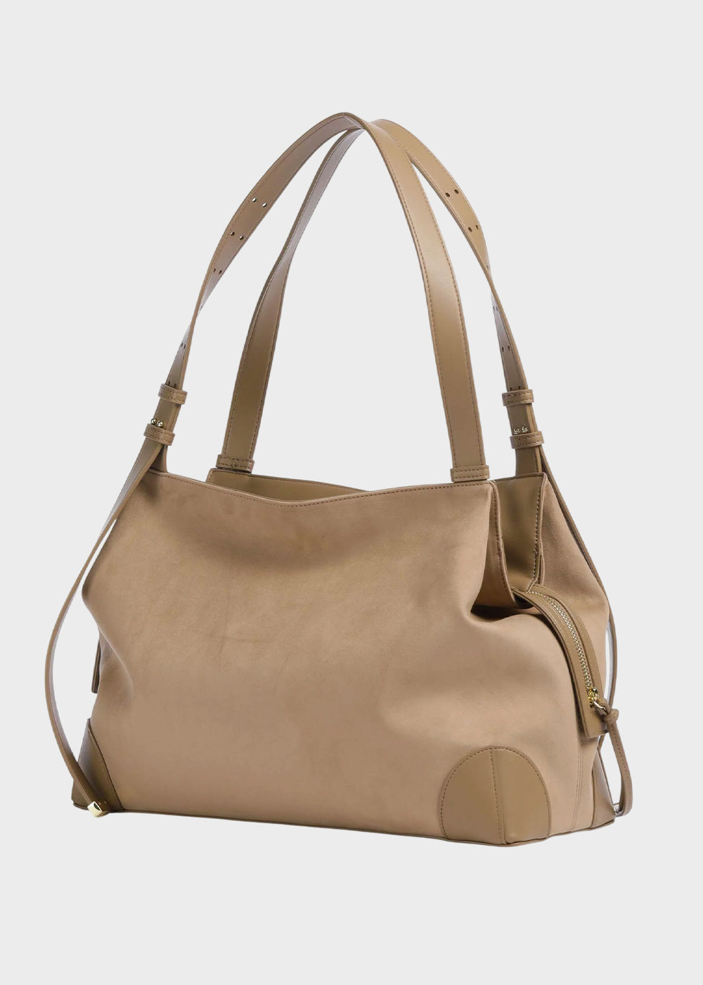 Borsa a spalla grande Alice in camoscio sintetico-3